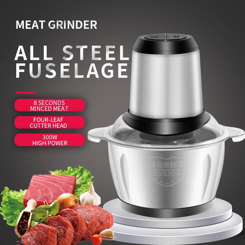  double speed kitchen baby food processor vegetable chopper machine professional electric mincer meat grinder for