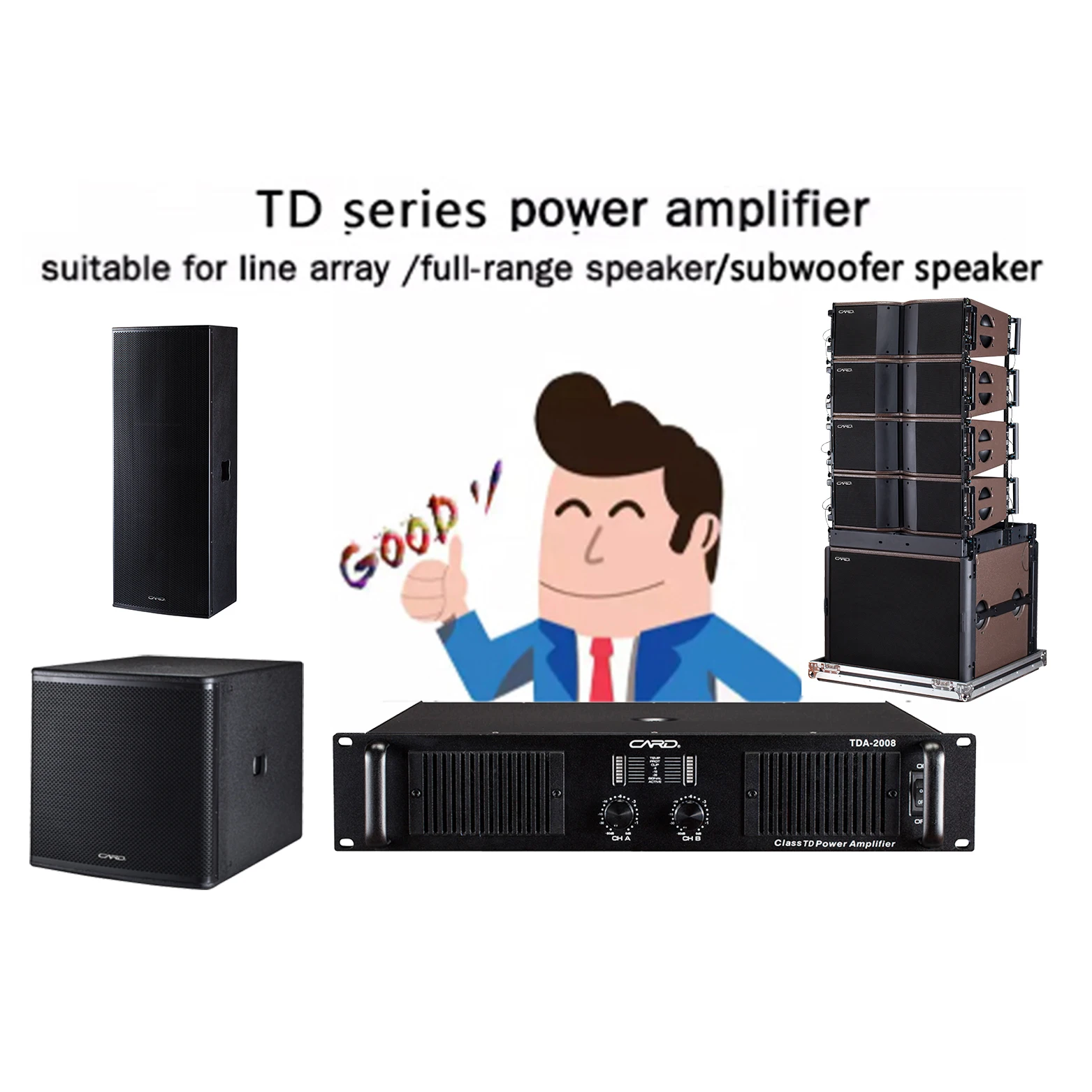 2 Channel Hi-Fi Stereo Audio Power Amplifier High Output 1u Stereo Full Range Audio Equipment Amplifier