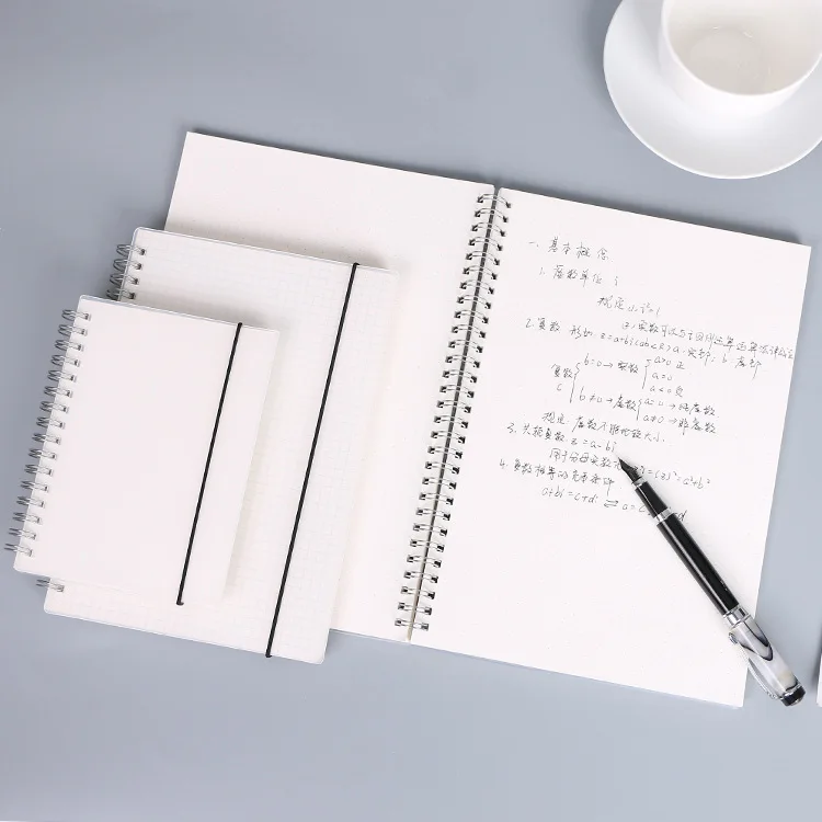 PP transparent cover bandage frosted business notebook a5 a6 wholesale spiral coil Book Diary manual ledger seal logo students