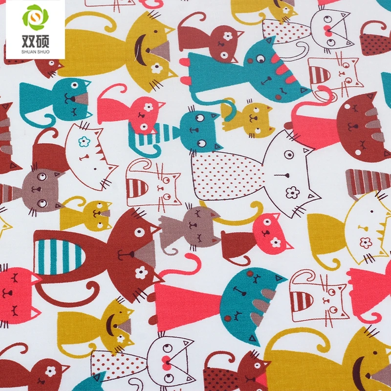 Soft printed 100% cotton cartoon fabric textiles for sewing patchwork