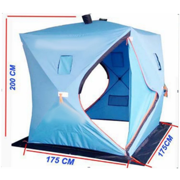 Pop up ice fishing tent 4 person bivvy camping cube instant setup cube tent for winter
