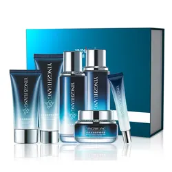 Private Label Facial Kit Refreshing Moisturizing Whitening Face Skin Care Set Customize OEM Logo Time Packaging Support Shelf