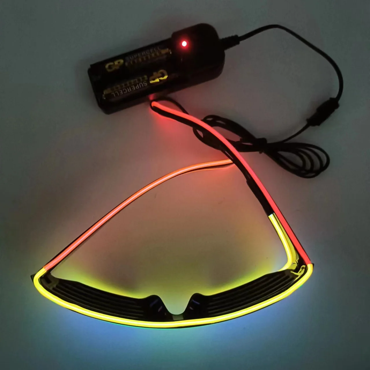 Custom Logo Flashing Led El Light up Sunglasses Party Supplies Wire Glowing Luminous Novelty Gift in Dark Neon Kids Glow Glasses