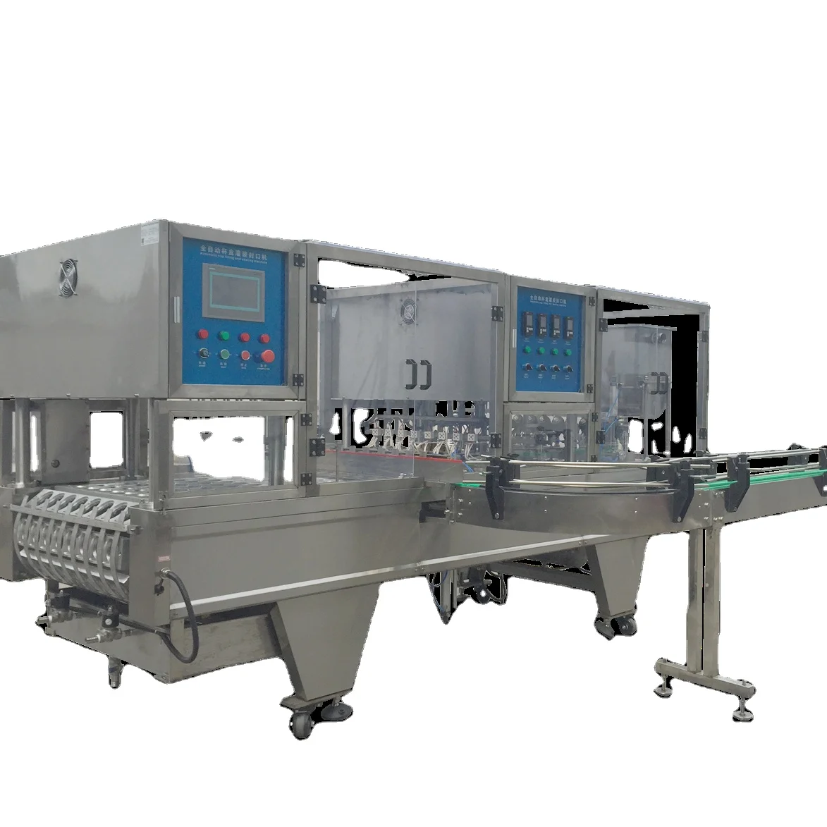 Plastic cup water filling and foil sealing machine for water jelly beverage