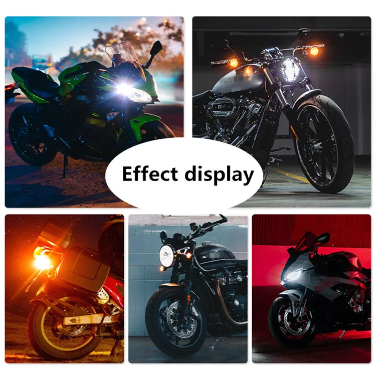Motorcycle Highlight LED T10 3014 54SMD SET Side Marker Light Dual Color t10 spotlight motorcycle lighting system