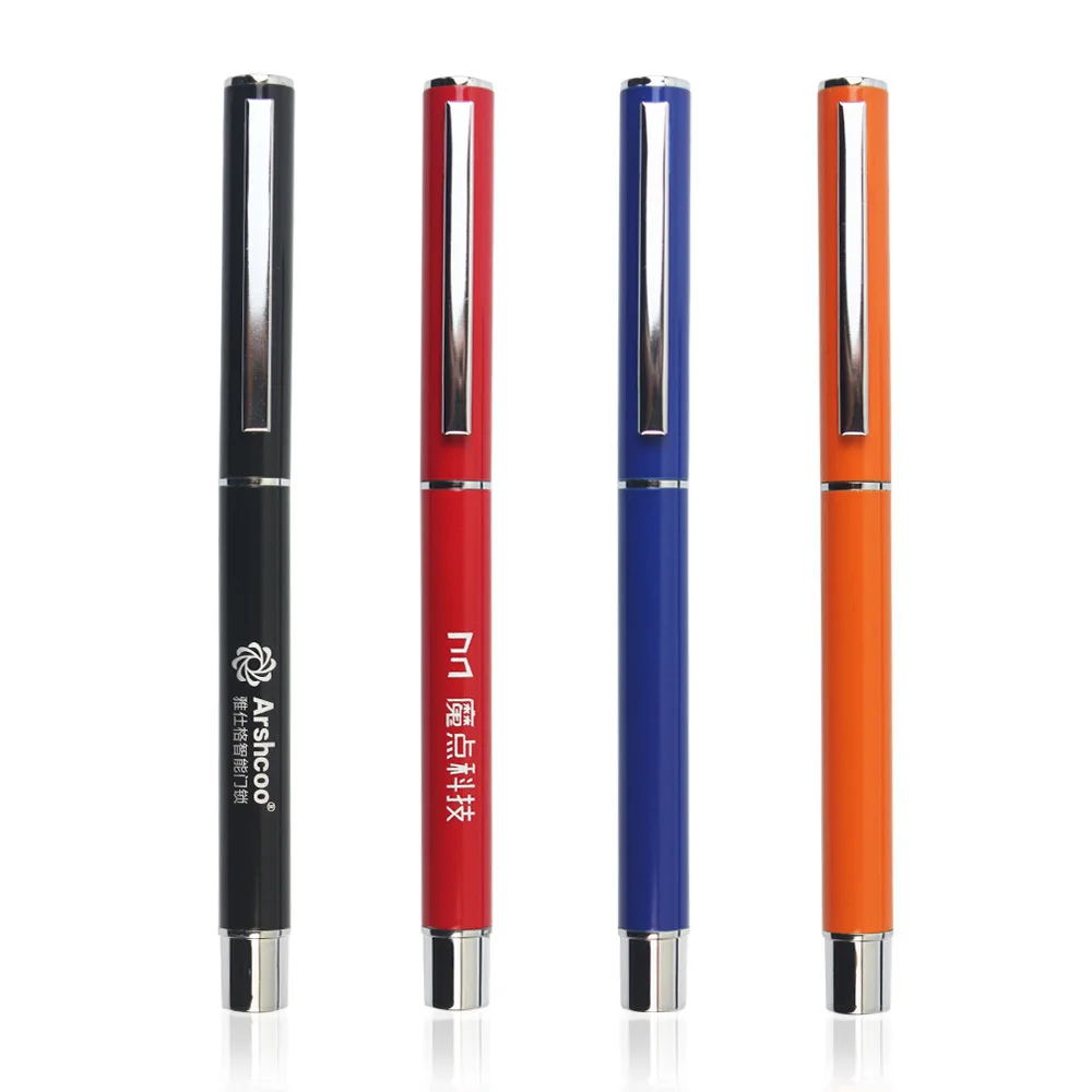 Copllent Quick record handwriting black metal ballpoint pen engraving LOGO promotion pen