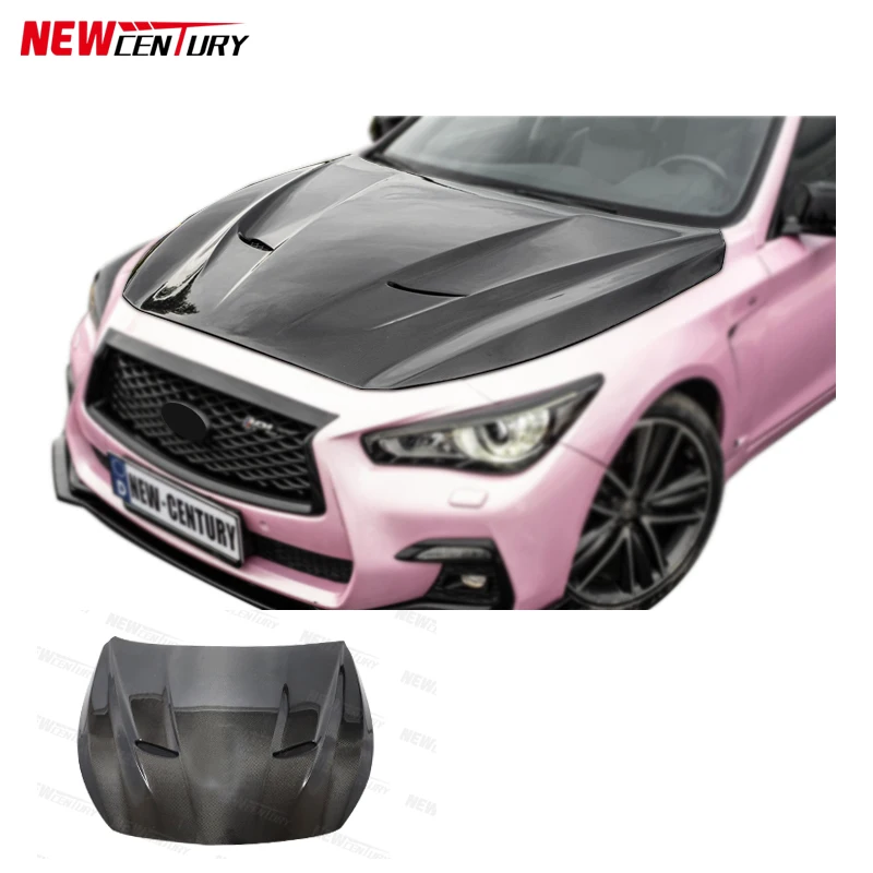 Mbj style carbon fiber bonnet body replacement hood for 2013-2022 Infiniti Q50 q50l