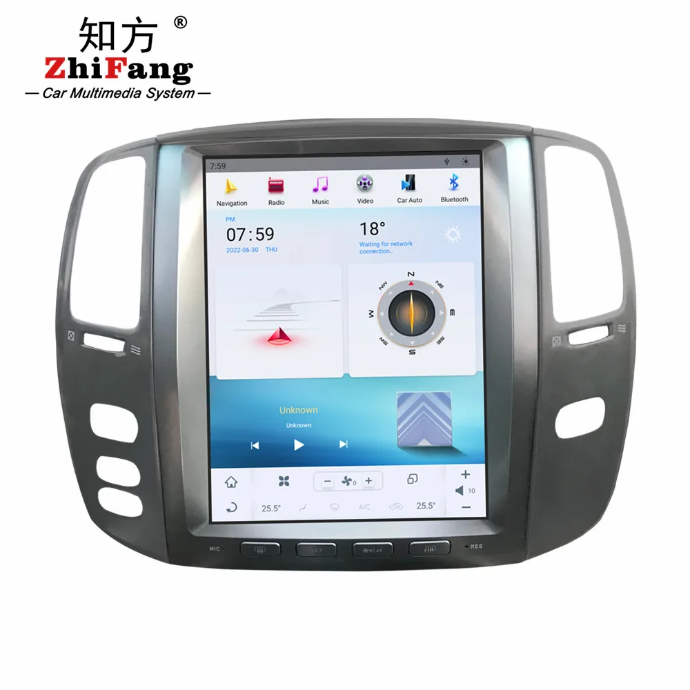 ZF-1305G Android Vertical Screen Gps Navigation For Toyota for Land Cruiser 100 For Lexus Lx470 Car Dvd Player