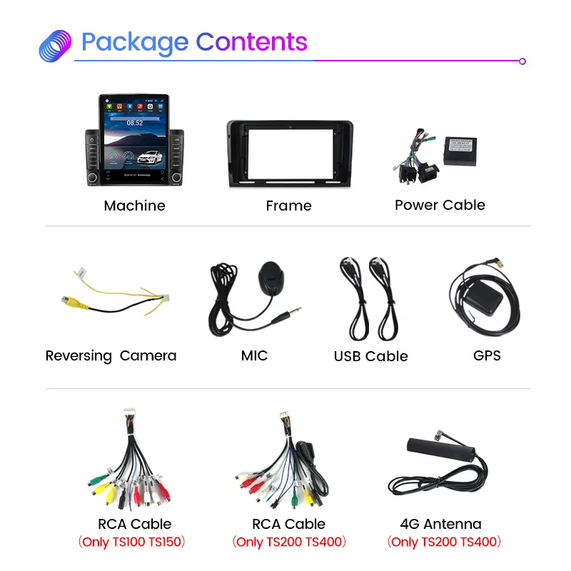 Tesla Android IPS 2.5D Car DVD Player For Benz Ml Gl W164 ML350 ML500 GL320 X164 ML280 GL350 GL450 4+64GB Carplay GPS Radio