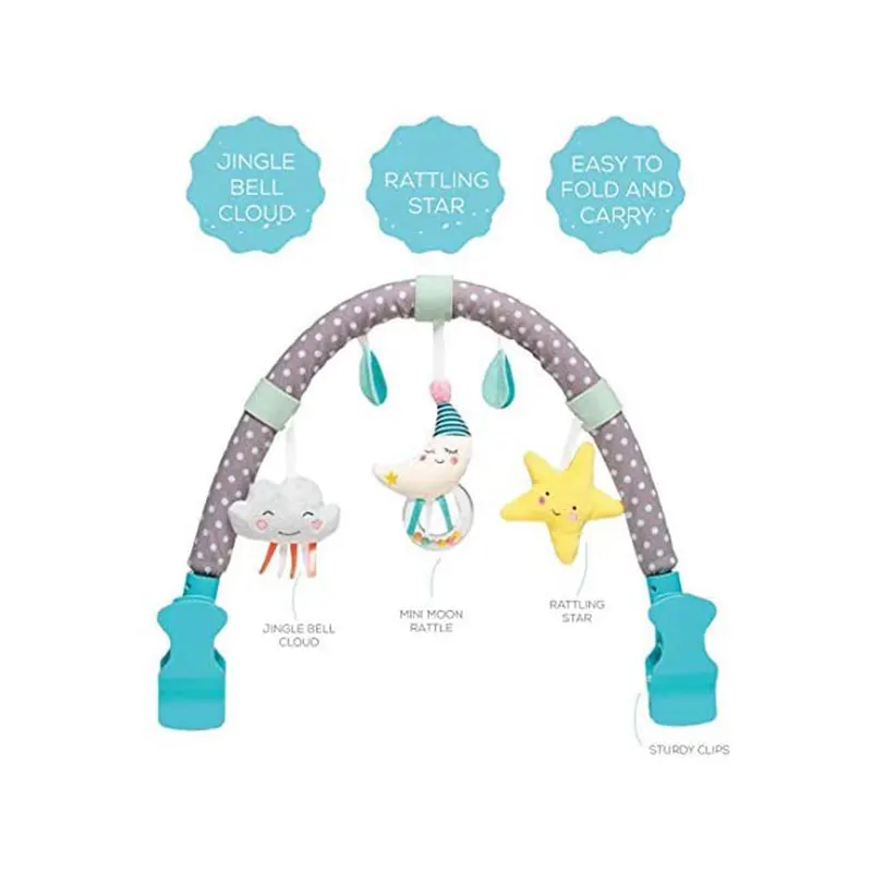 baby plush arch shape toy stroller newborn crib sun moon star soft hanging rattle toy