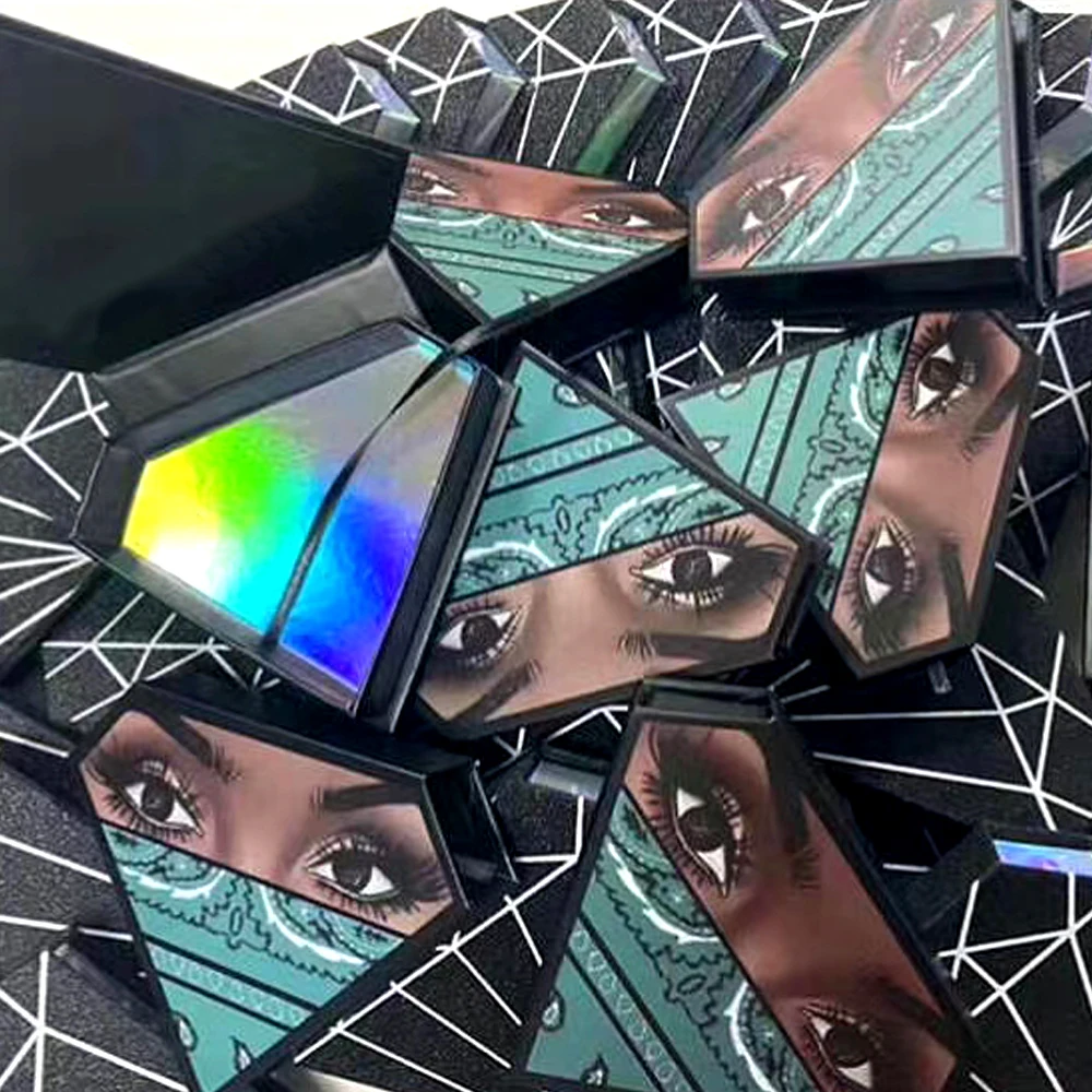 Popular Private Label Eyelash Package Box 3d Mink Lahes 25mm Mink Strip Eyelashes Extensions Fur Hand Made Free Samples Cute