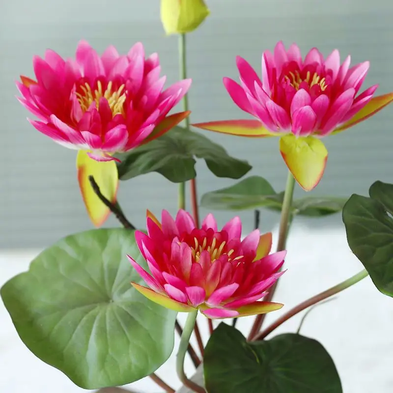 Wholesale Simulation Flower Artificial Real Touch Lotus Wedding Decoration Artificial Lotus For Decor
