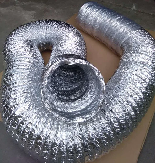 Industrial Design Style 100 Degree Centigrade Fire Heat Resistant Aluminum Foil Flexible Hot Air Duct Hotels Graphic Design