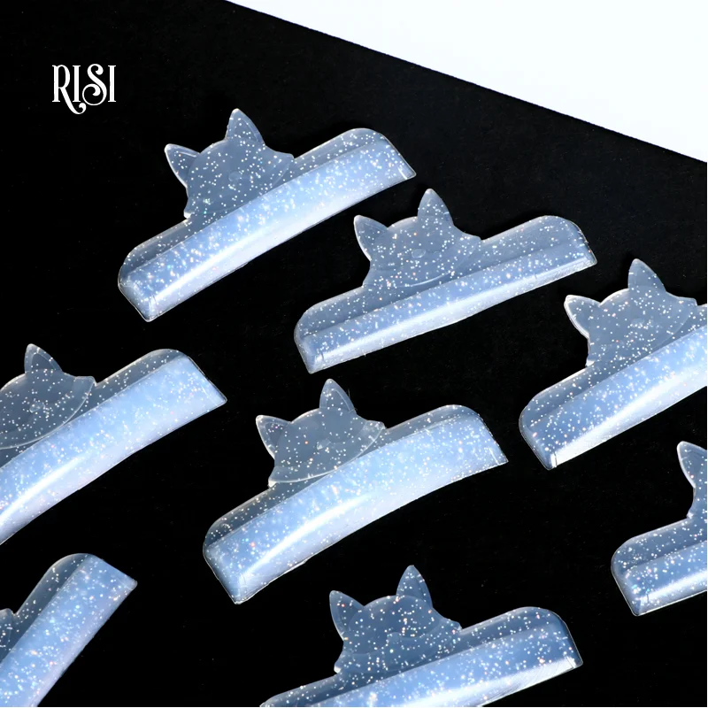 RISI New Glitter Super Soft And Flexible Silicone Shields For Lash Lift Glue Self Lash Lifting Pads Tools