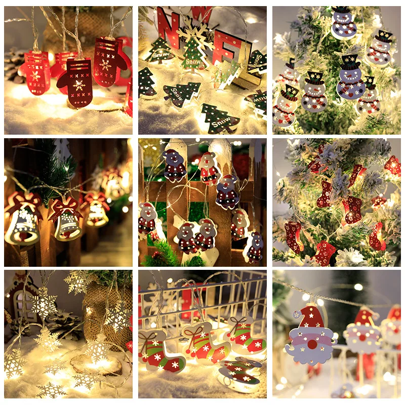 LED Battery operated Christmas tree string lights for Xmas holiday festival room outdoor decoration