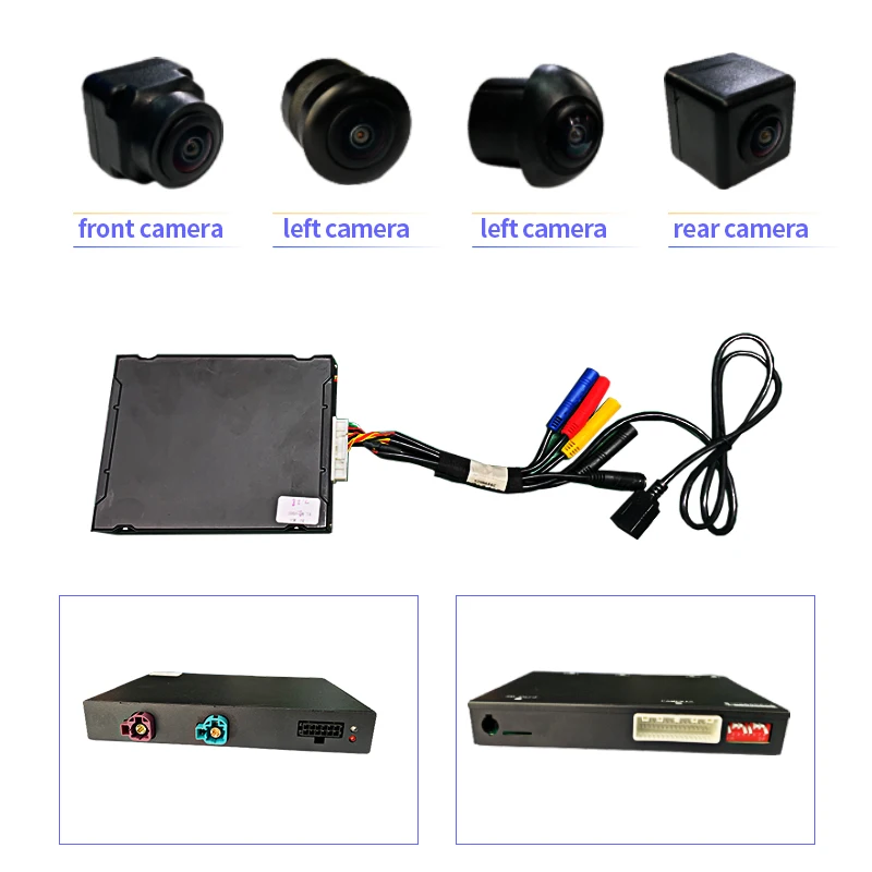4 Way Reverse 360 Degree 3D 360 View All Round Bird View Car Camera System With HD DVR