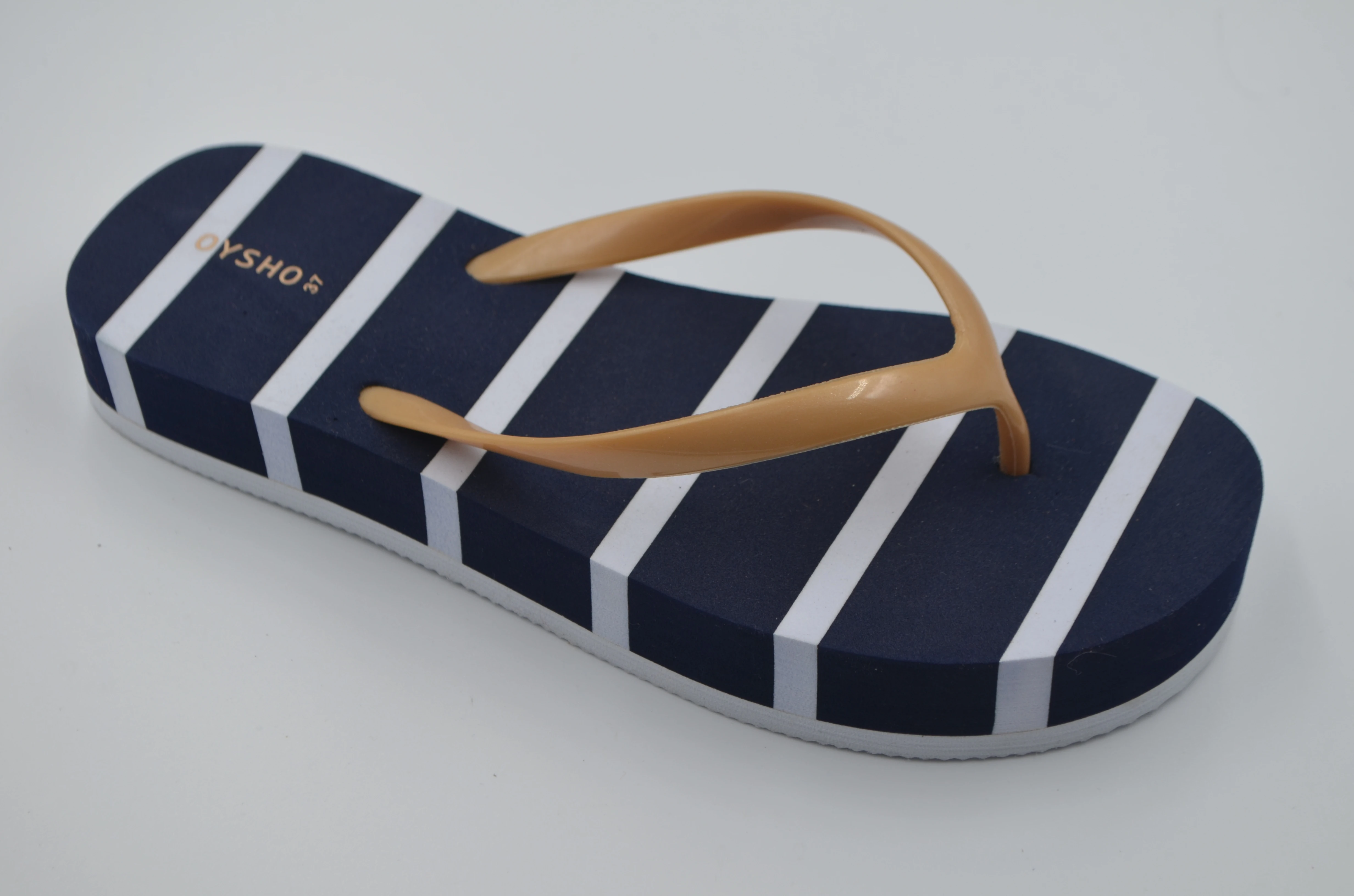 Best Quality Cheap Summer Soft Navy Style Stripe Ladies Slipper Flip Flop Sandals