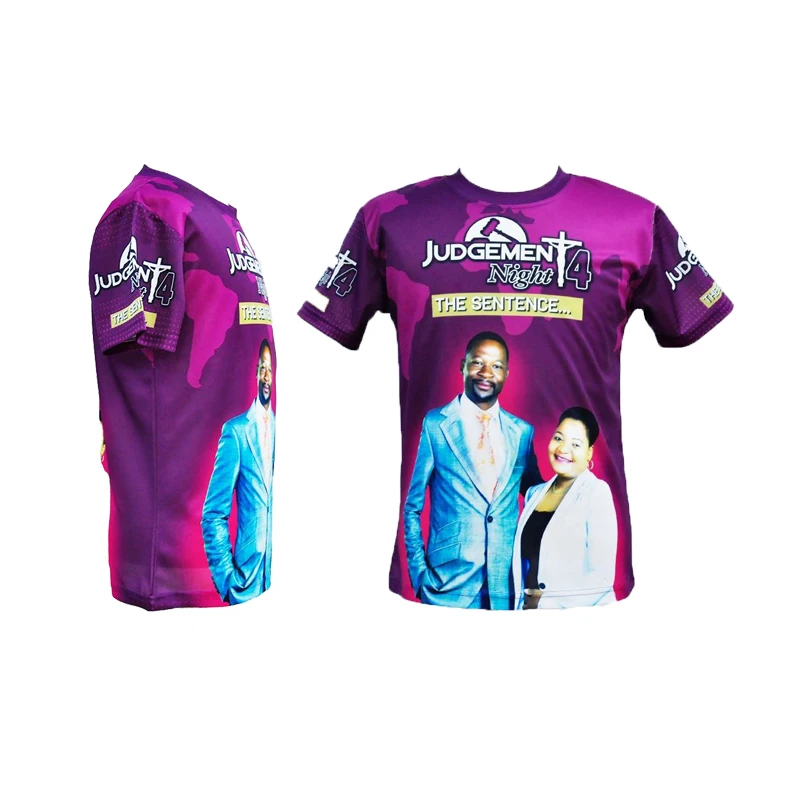 Huiyi Competitive Price Custom Polyester Tshirt Factory Hot Sales Full Print T Shirt Papua New Guinea Election T-Shirt