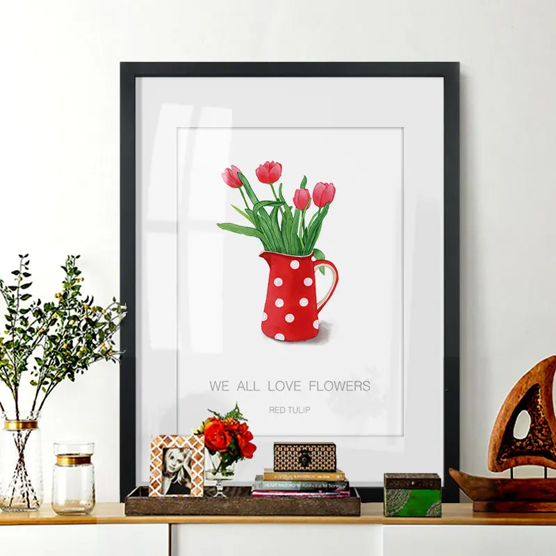 modern flower and plant nursery wall picture art mdf frame decorative painting