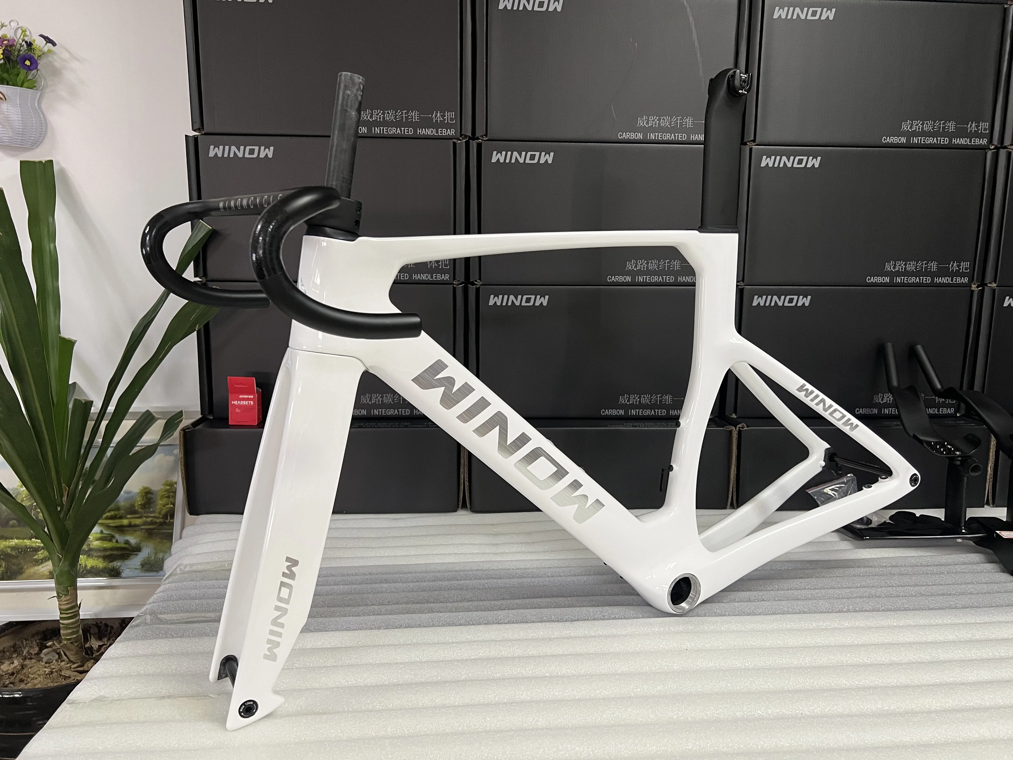 2024 WR054 New Model 32C Aero Carbon Disc Brake Road Bicycle Bike Frame T47 with UDH Hanger Fit For Mechanical&Di2