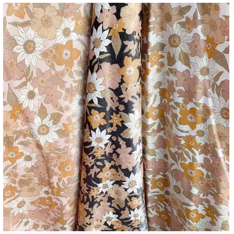 Custom Fashion Casual Soft Womens Flower Pattern Dress Micro Modal Cotton Fabric For Printing