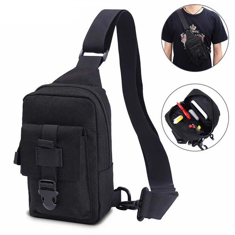 Mini Sling Bag for Men Women Small Crossbody Bag Casual Phone Chest Bag for Hiking Outdoor Sport