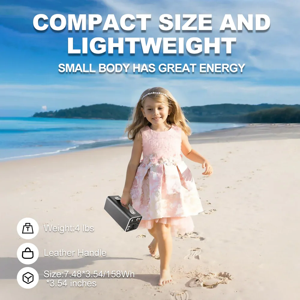 Outdoor High Capacity 43200mAh 150W 500W 1000W Lithium Cell Camping Power Bank Solar Generator Portable Power Station