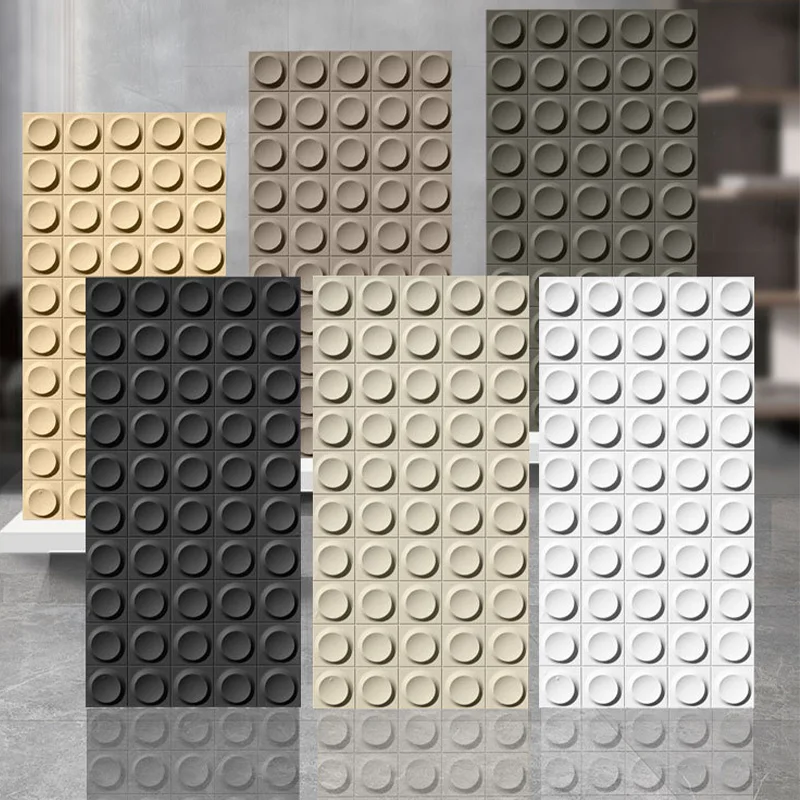 High Quality Interior Wall Decorative Waterproof 3D Polyurethane Round Plate Artificial Wall Cladding PU Clock Stone Panel