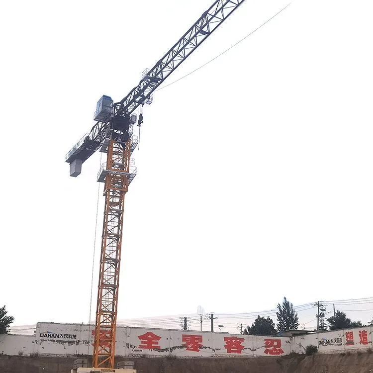8 Ton Flat-Top Tower Crane Construction Lifting Machinery With Core Components Bearing Gear Pump