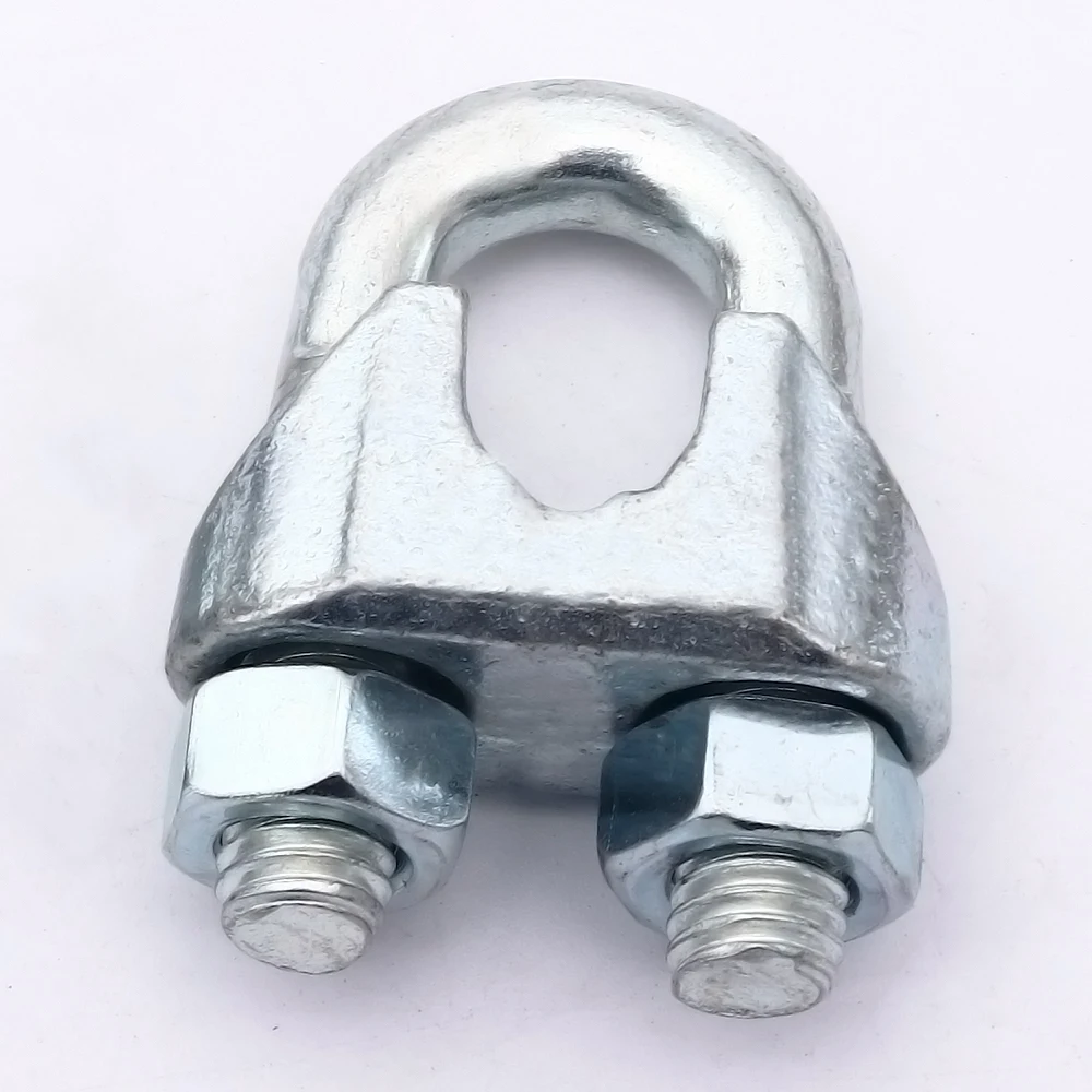 Electric Galvanised  Din741 Malleable Wire Rope Clip / steel clamp