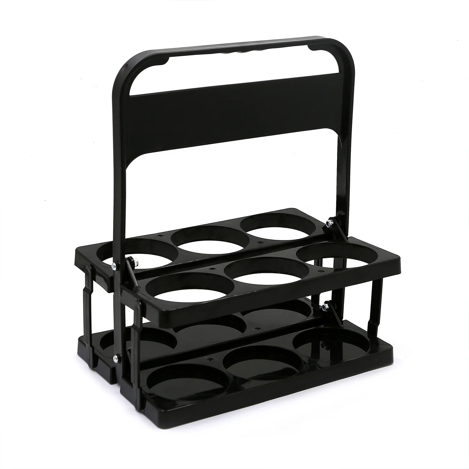 Portable Foldable 6 Pack Beer Display Champagne Beer Rack Plastic Beer Bottle Rack
