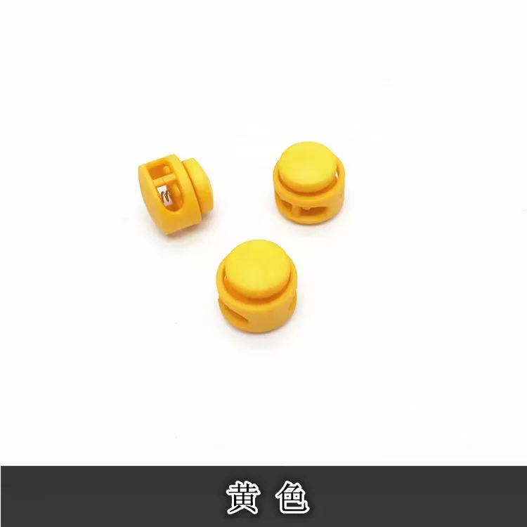 Button colored spring clock tightening buckle rope buckle lock elastic adjustment buckle