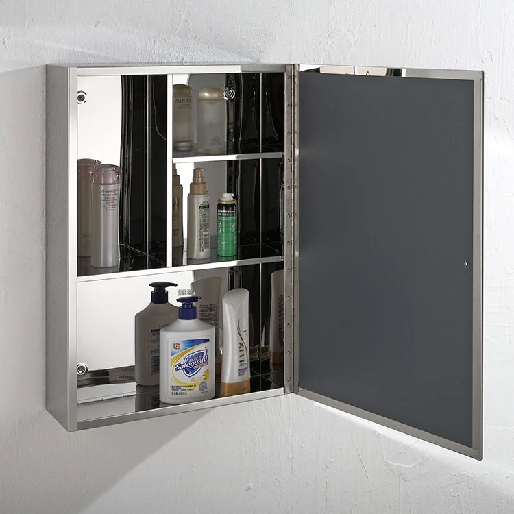 Modern Stainless Steel Bathroom Mirror Cabinet Medicine Cabinet Wall Mounted Bathroom Storage Cabinet With Mirror