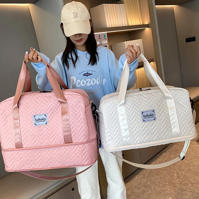 Custom Logo Foldable Duffle Multifunction Yoga Fitness Gym Oxford Underseat Waterproof Luggage Travel Bag