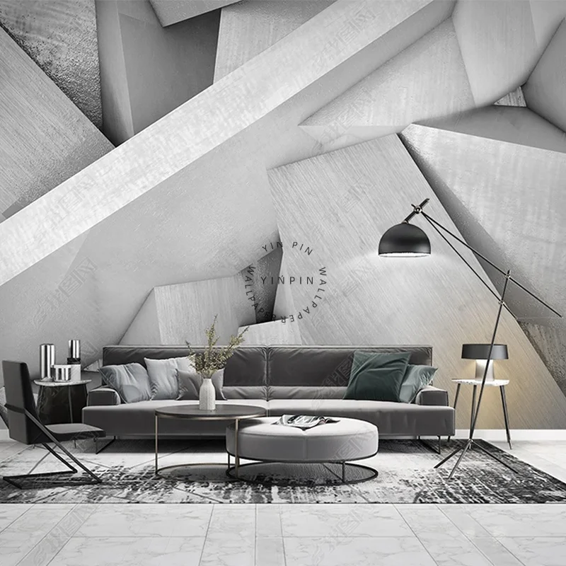 Modern minimalism industrial adhesive wall mural wallpaper 3d for living room