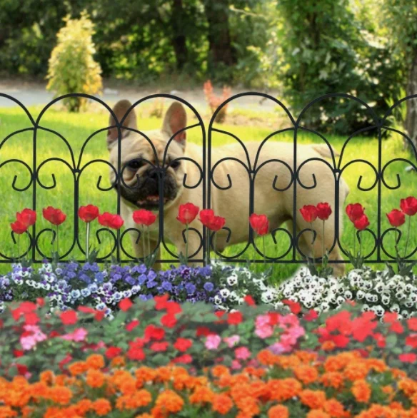 Amazon GARDEN & HOME Decorative Rustproof Garden Coated Metal Fence