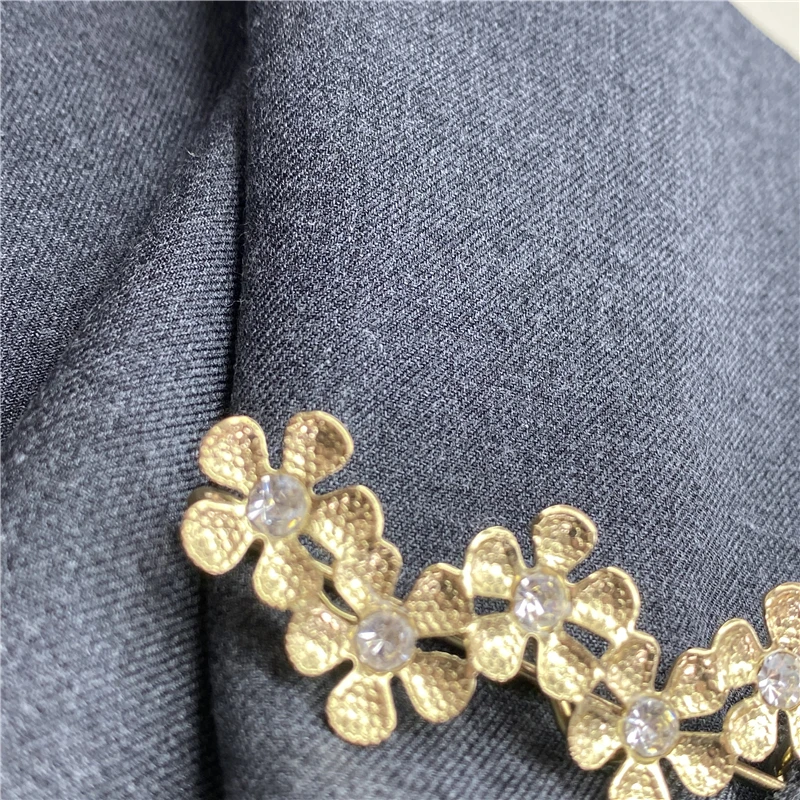 WHOLESALE Polyester Rayon T/R Suiting Fabric High Quality Stripe Shirt Twill OEM Customized Uniform Fabric