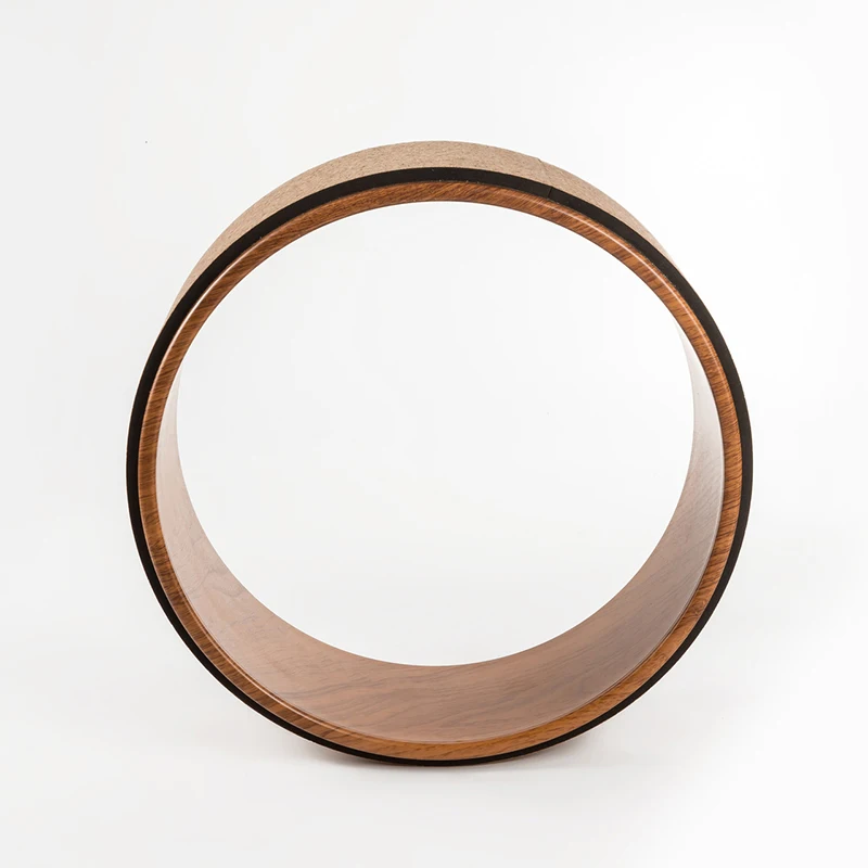 OEM Cheap Durable Custom Logo Eco Back Stretch Fitness Cork Wooden Pilates Spine Yoga Wheel for Yoga Stretch Sale