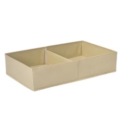 EISHO 210d Polyester Line Eco-friendly Fabric Cloth Storage Box Double Compartment Storage Box Bin Basket Cube Container