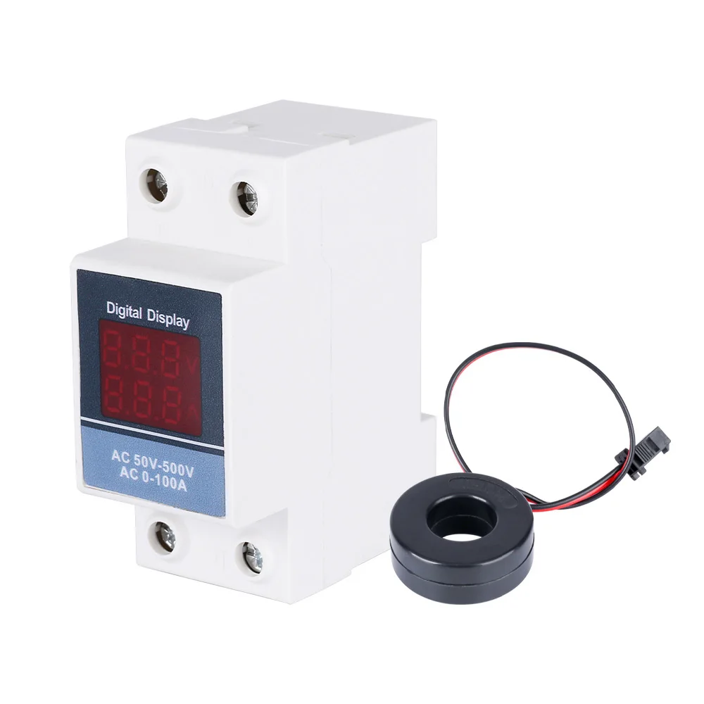 Cheap Din rail Voltmeter and Ammeter digital display instruments