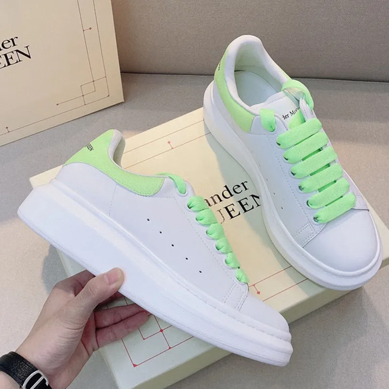 High quality shoes M*Queen small white shoes for unisex luxury brand platform shoes for women and men