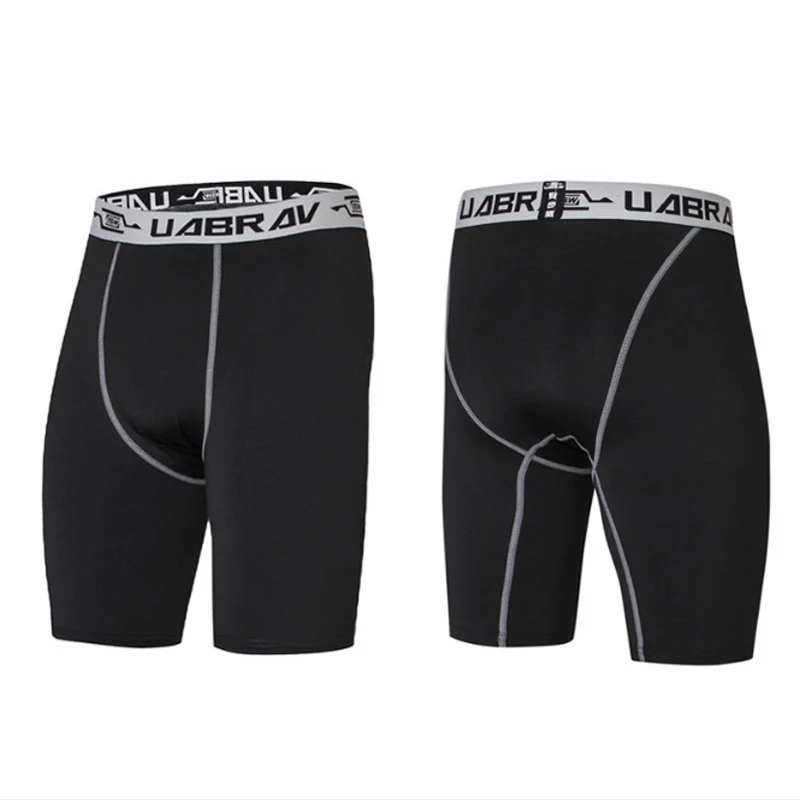 
High Elastic Leggings Fitness Shorts Mens Quick Dry Spandex Running Custom Compression Shorts 