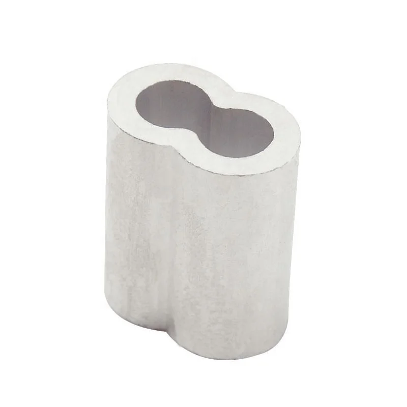 1.2 - 26mm Aluminum Sleeves Wire Rope 8 Shape Cable Crimps Splicing Sleeves