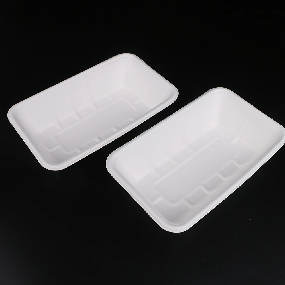 Customized biodegradable eco friendly disposable food fruit paper tray