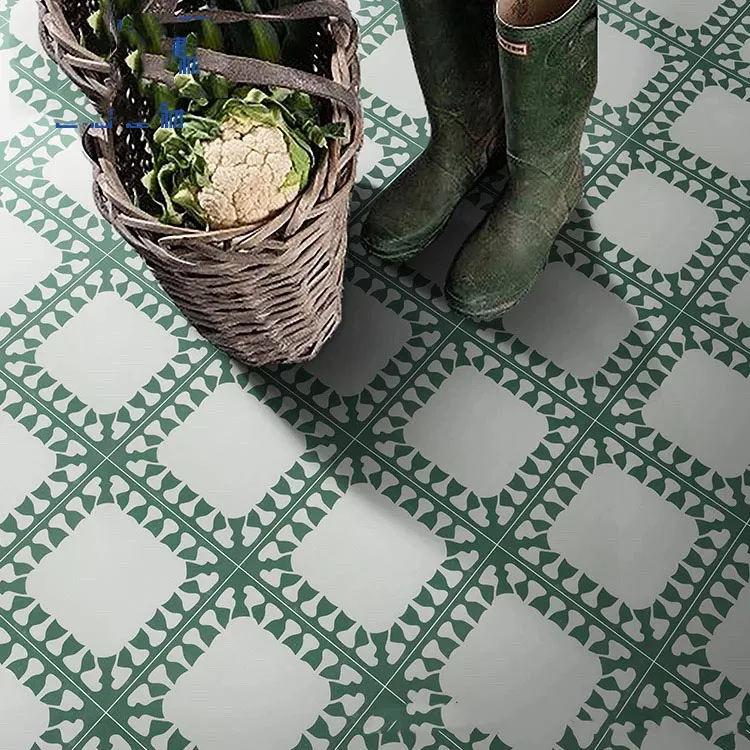 
High End Factory Custom low price green color tiles ceramic flooring 200*200mm 
