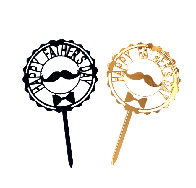 2019 Ai Xiang новый продукт, оптовая продажа, акриловый лазерный режущий аппарат, Круглый Топпер для торта на заказ, Топпер для торта на день рождения отца