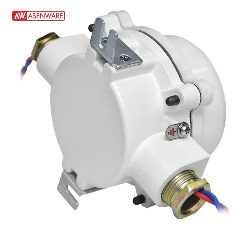 Asenware ATEX approved G20 24VDC ABSWhite conventional Industrial Explosion proof smoke and Rate of Heat detector for fire alarm