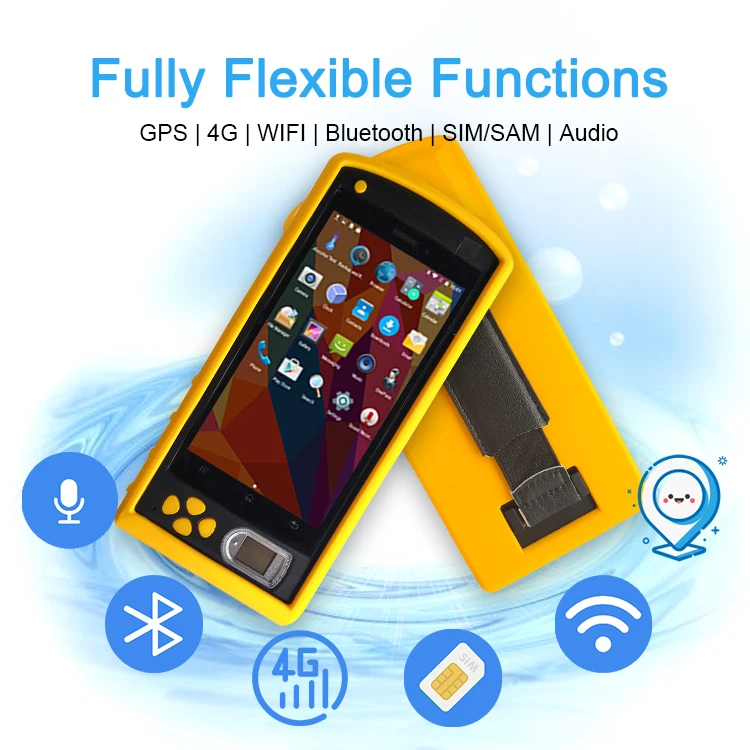 
FP05 Huifan Tech HFSecurity Free SDK Android 4G 3G GPRS Mobile Fingerprint Biometric Time Attendance 
