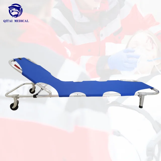 Factory Price Medical Aluminum Alloy Folding Stretcher For Ambulance