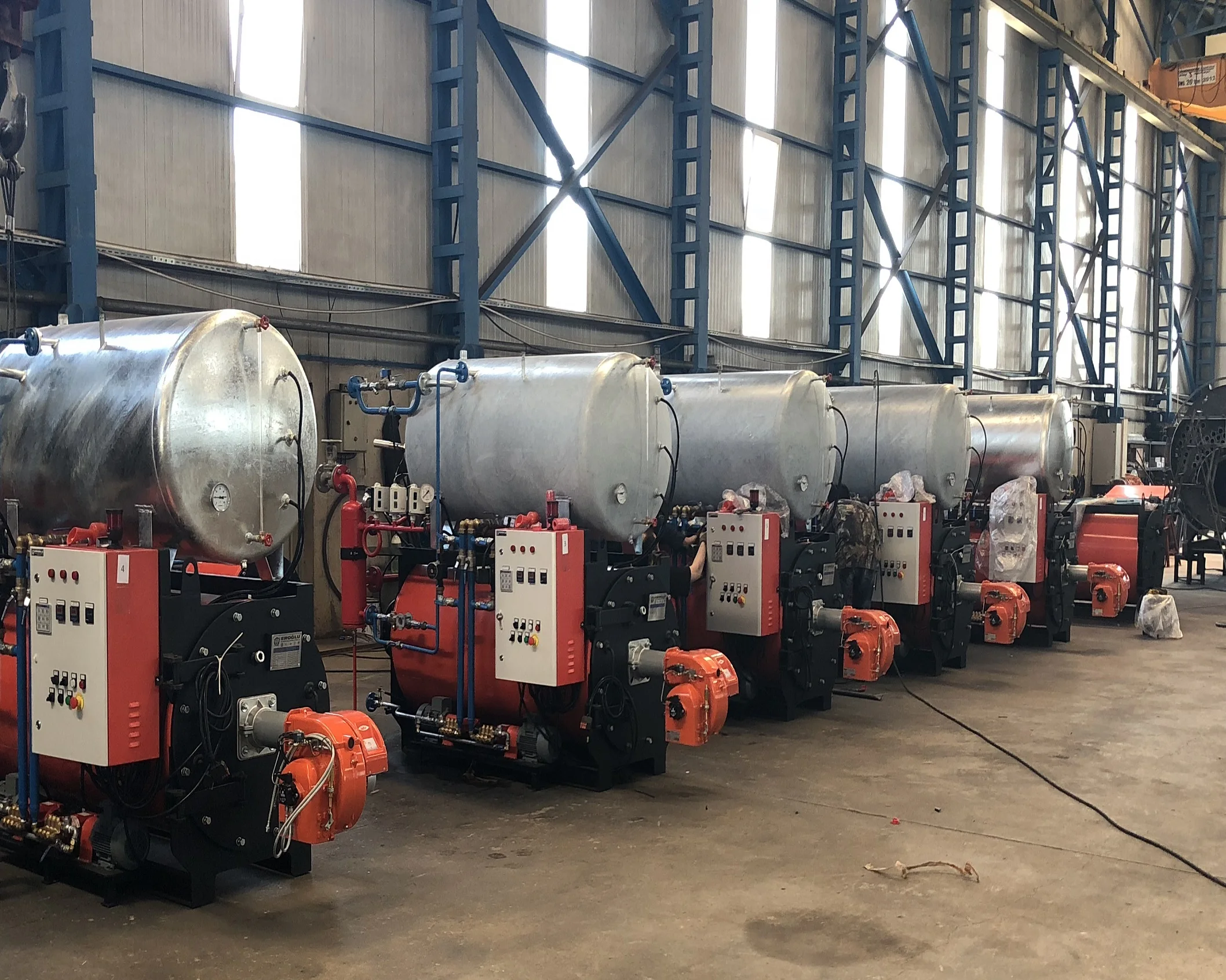 Парогенератор высокого качества, горизонтальный стиль, промышленный ключевой элемент, газовое дизельное топливо, сертификация CE, бойлеры, горелки и детали